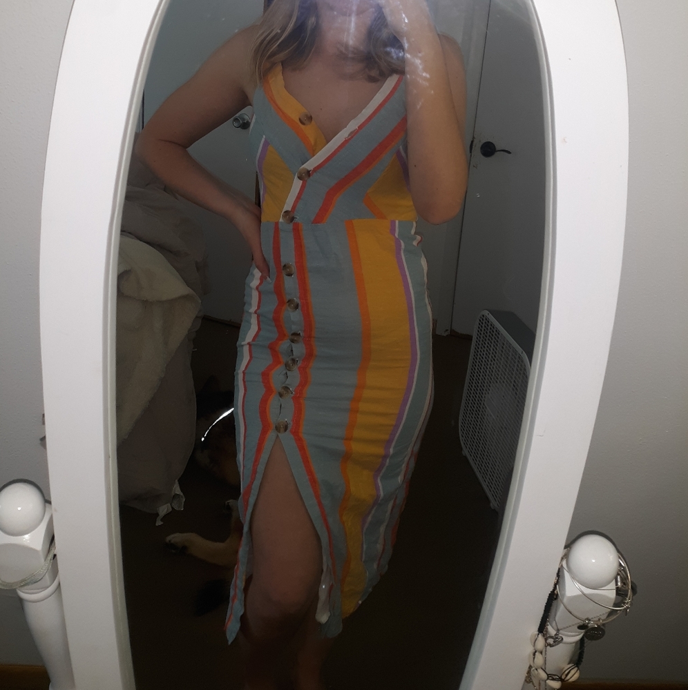 Colorful midi dress